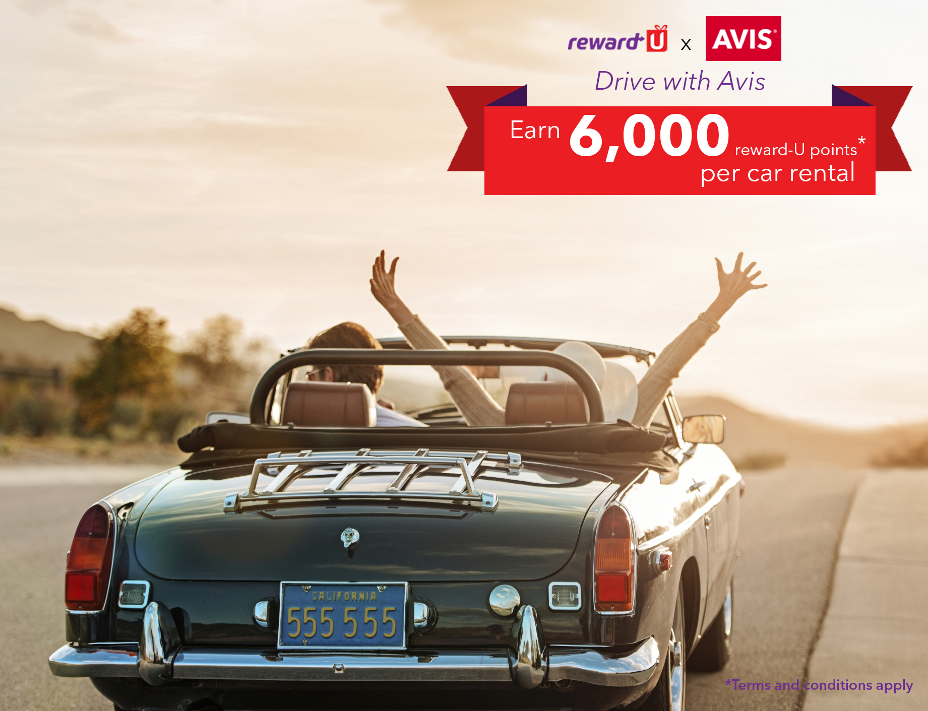 Drive with AVIS & Earn up to 6,000 rewardU Points